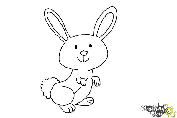 600x400 How To Draw A Simple Bunny - Bunny Drawing