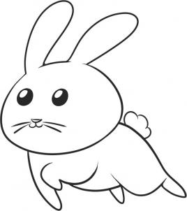 268x302 How To Draw How To Draw A Bunny For Kids - Bunny Drawing