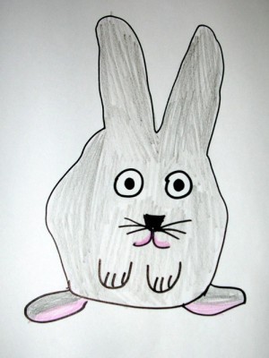 300x400 Easy Easter Crafts For Kids - Bunny Drawing For Kids