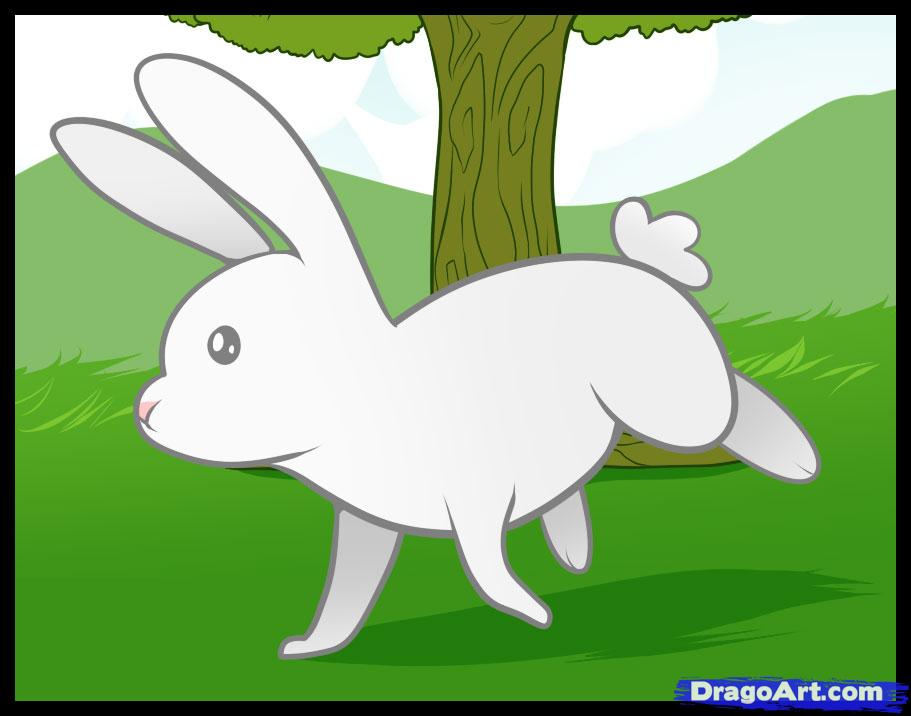 911x716 How To Draw A Rabbit For Kids, Step - Bunny Drawing For Kids