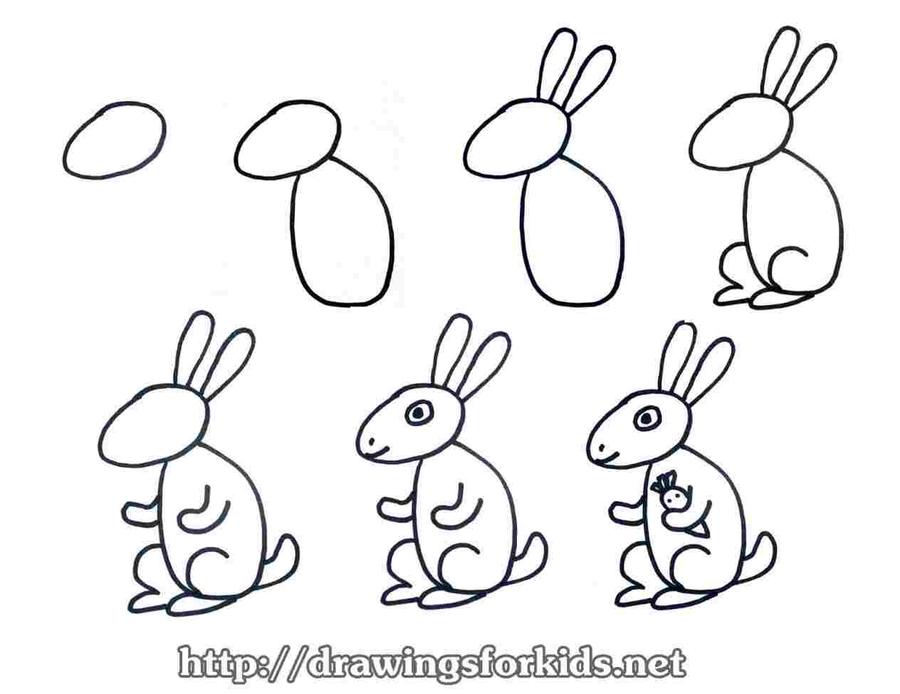 1264x975 Imagesrhhdeastercom Easter Rabbit Drawing For Kids Bunny Drawing - Bunny Drawing For Kids