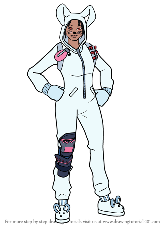 566x800 Learn How To Draw Bunny Brawler From Fortnite - Bunny Drawing Images