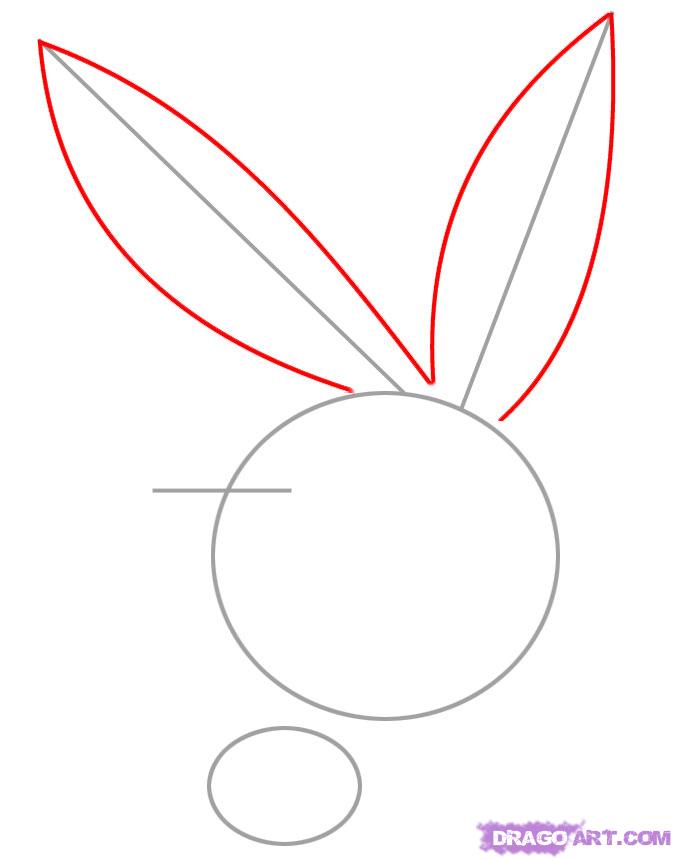676x860 How To Draw Playboy Bunny, Step - Bunny Ears Drawing