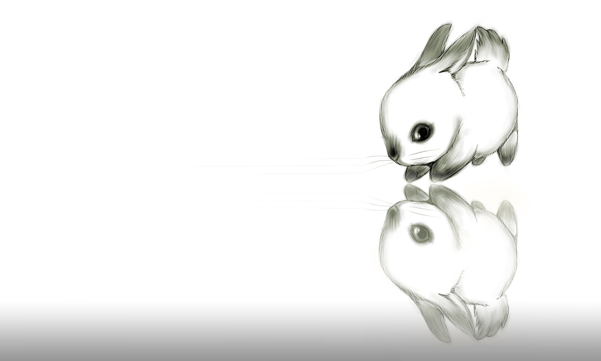 1952x1174 Wallpaper Bunny, Ears, Drawing, Child, Rabbit, Picture, Art, Kid - Bunny Ears Drawing