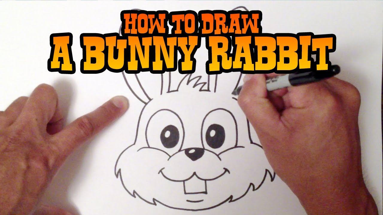 1280x720 Cartoon Rabbit Face Drawing And How To Draw A Bunny Rabbit - Bunny Face Drawing