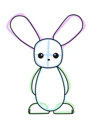 317x419 How To Draw A Bunny Face How To Draw A Rabbit Last Step Fun - Bunny Face Drawing