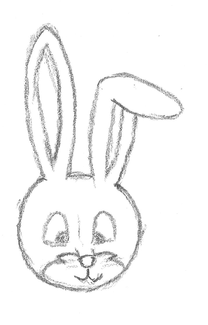 715x1117 Draw Easter Bunny Face - Bunny Face Drawing