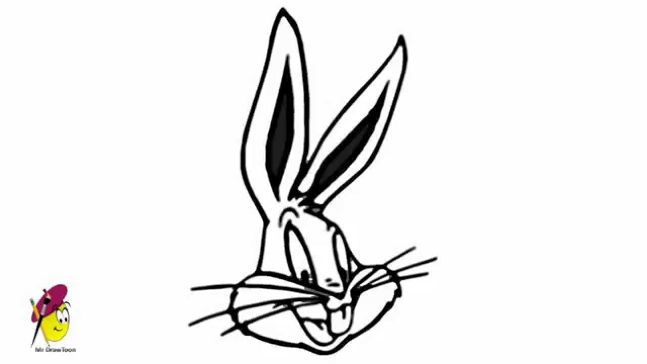 1280x720 Bugs Bunny Face - Bunny Face Drawing