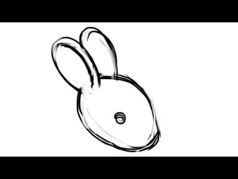 480x360 How To Draw A Bunny Head I Made Sure Not To Work To Clean So You - Bunny Head Drawing
