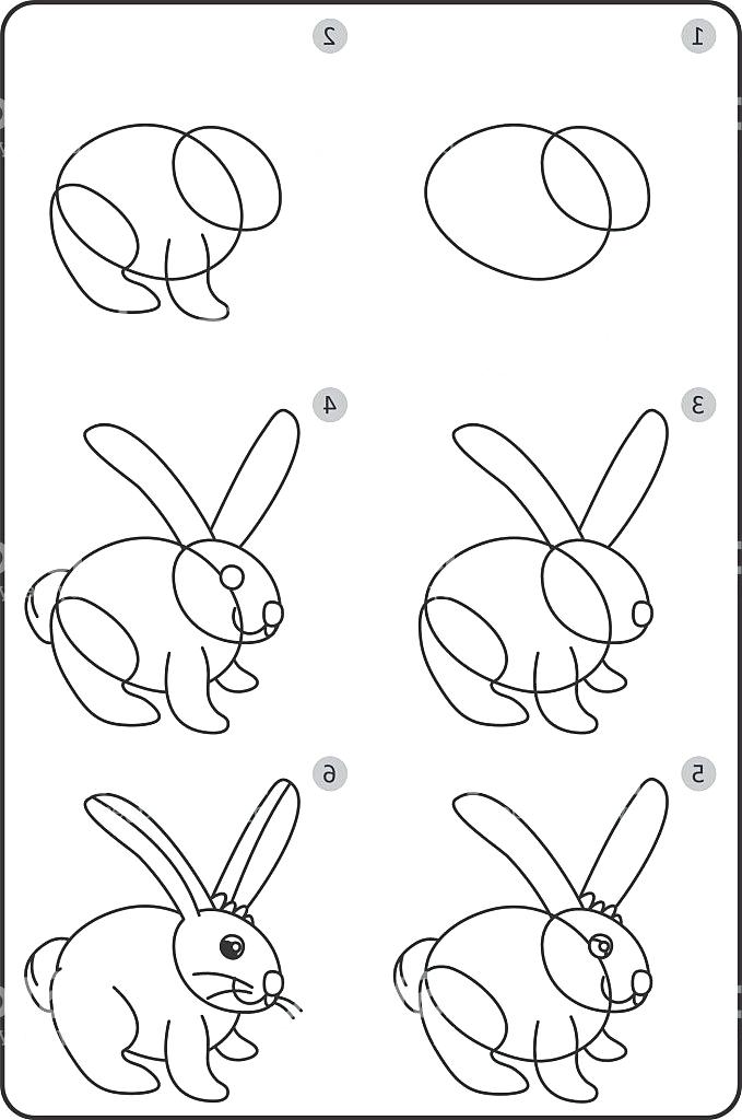 679x1024 Drawn Bunny A Rabbit Drawing How To Draw Central Ideas Bugs Face - Bunny Line Drawing