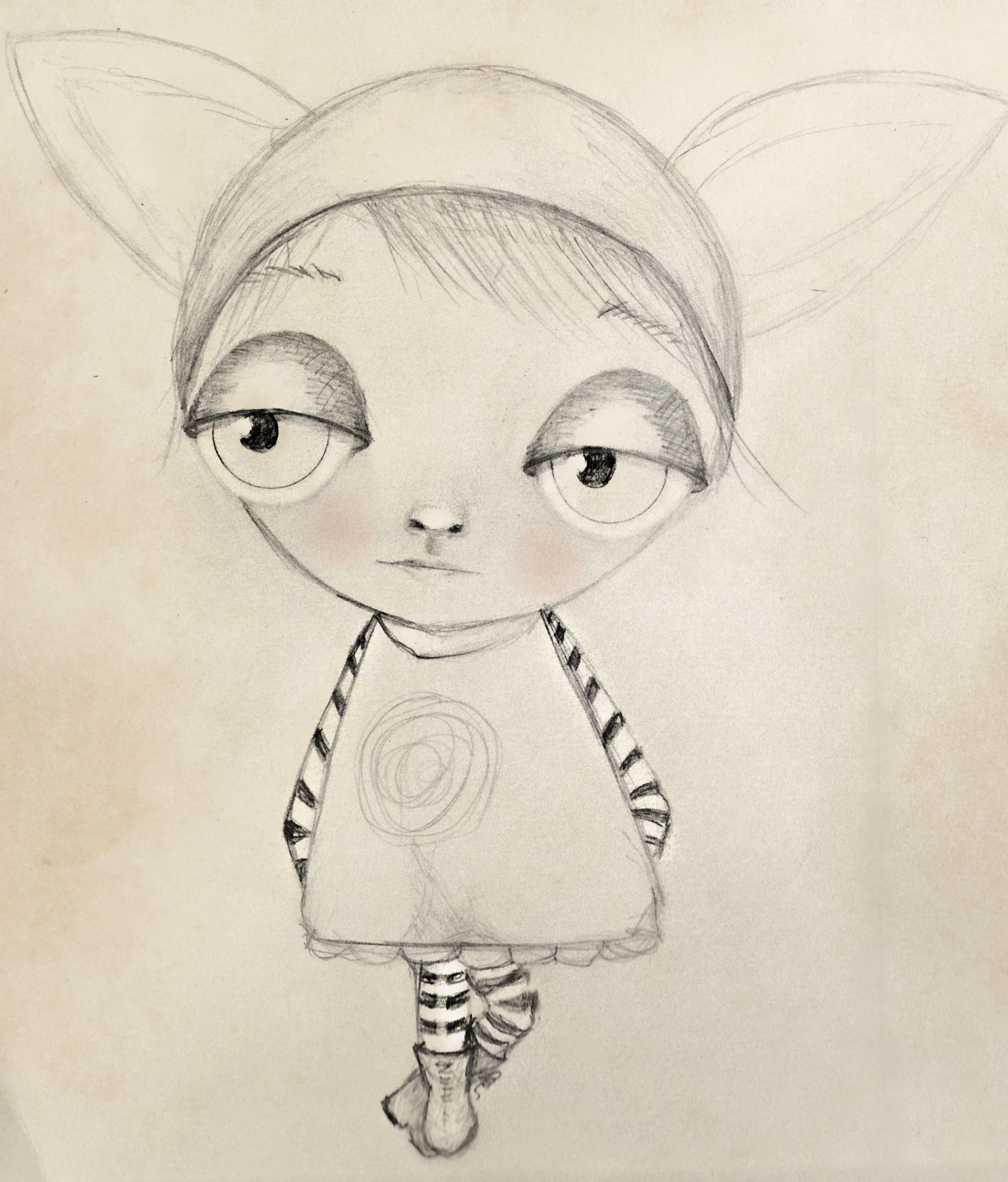 1705x2000 In My Rabbit Hat Magical Characters Drawings, Pencil Drawings - Bunny Nose Drawing