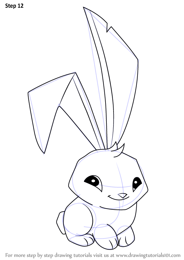 598x844 Learn How To Draw Bunny From Animal Jam - Bunny Nose Drawing