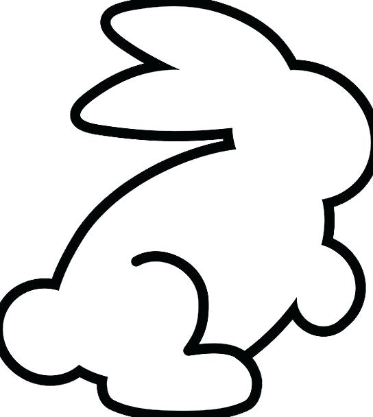 544x608 bunny rabbit outline bunny rabbit form cutout cookie shape bunny - Bunny Outline Drawing