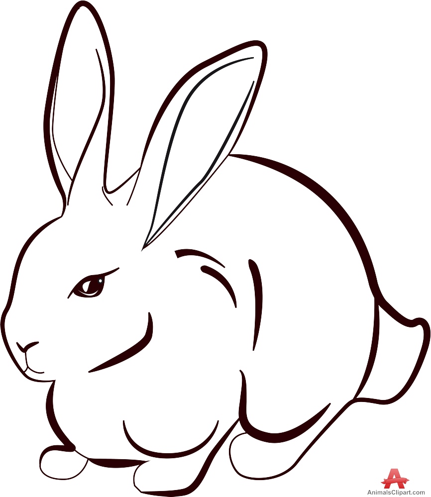 line drawing of rabbit