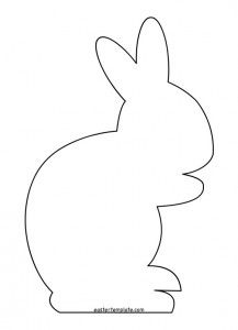 217x300 Silhouette Bunny Template Great Free Clipart, Silhouette - Bunny Outline Drawing