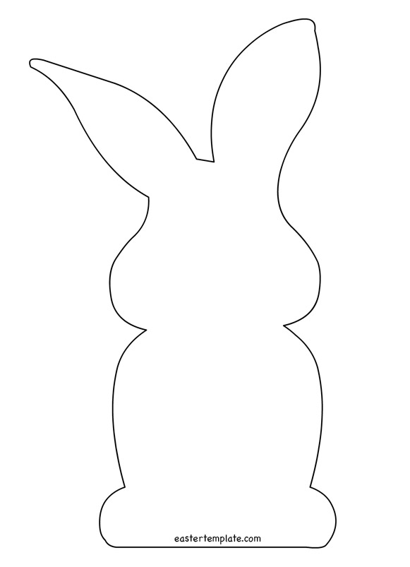 581x803 Template Rabbit - Bunny Outline Drawing