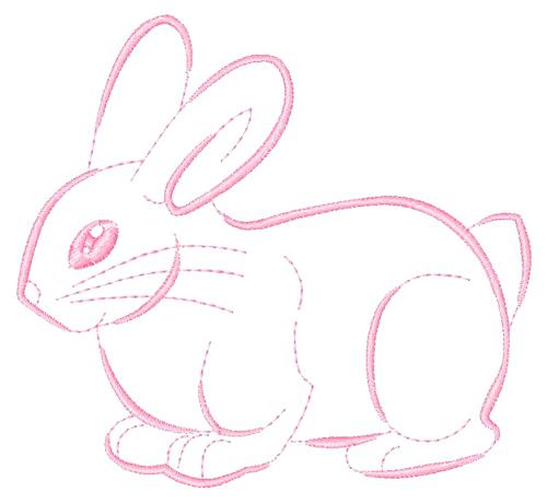 500x461 Bunny Outline Drawing At Free For Personal Use Rabbit Template - Bunny Outline Drawing