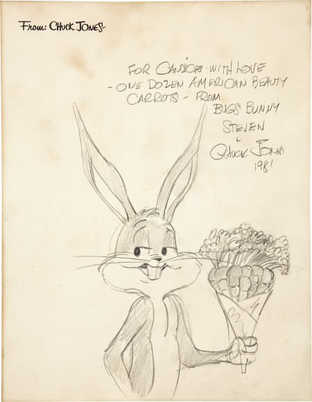 450x580 Chuck Jones - Bunny Pencil Drawing