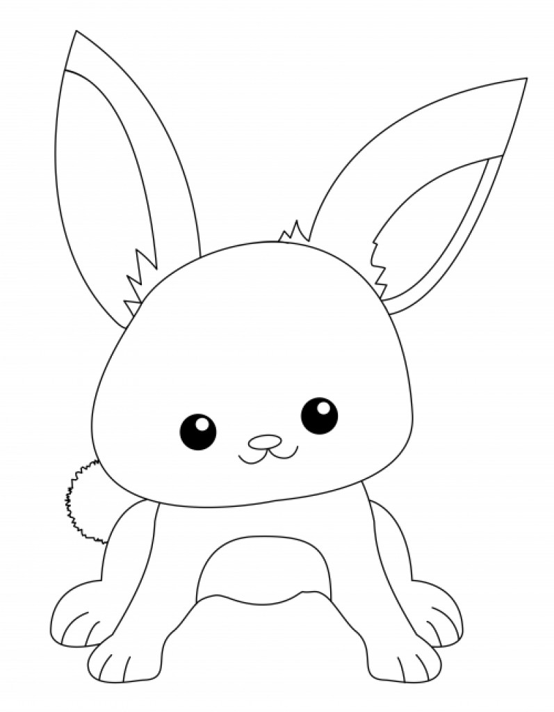 797x1024 Cute Bunny Rabbit Drawing Coloring Pages - Bunny Rabbit Drawing