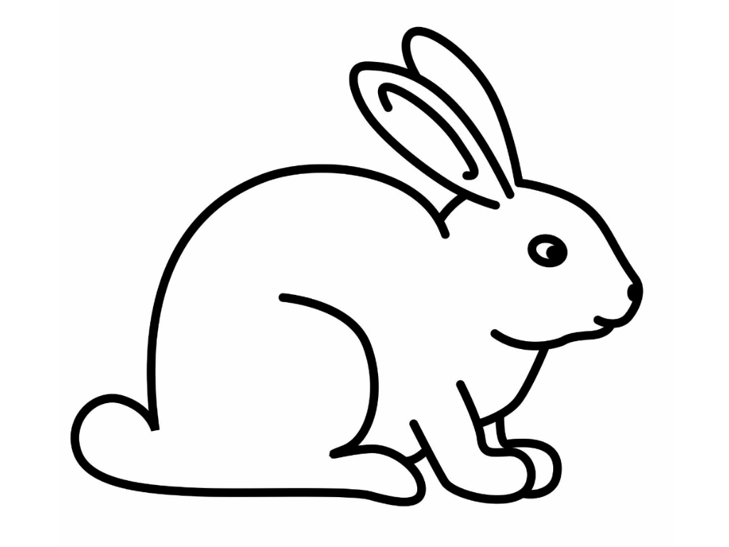 1024x768 Drawing Bunny Rabbit Coloring Pages - Bunny Rabbit Drawing