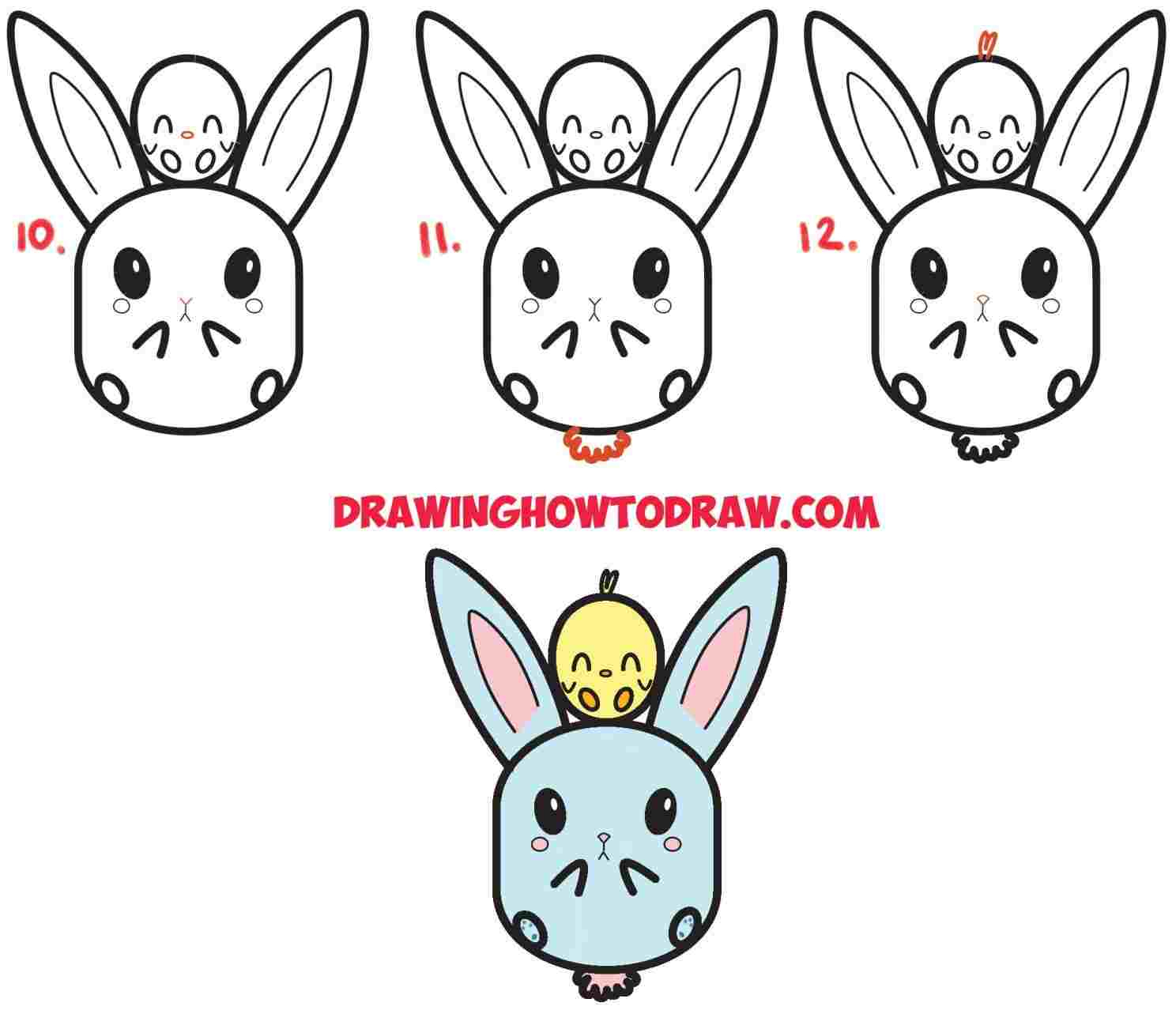 1488x1283 Rabbit Drawing Easy Easter Bunny Tutorial Of Attachment - Bunny Rabbit Drawing