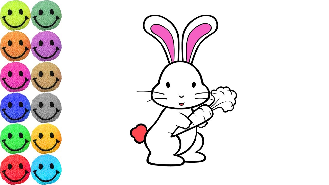 1280x720 Coloring Pages Of Rabbits Rabbit Drawing Bunny For Kids Learn - Bunny Rabbit Drawing