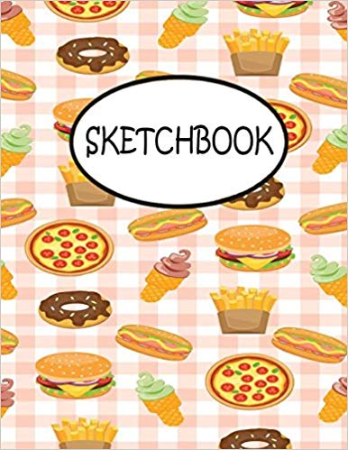 386x499 buy sketchbook burger french fries pages of x blank - Burger And Fries Drawing