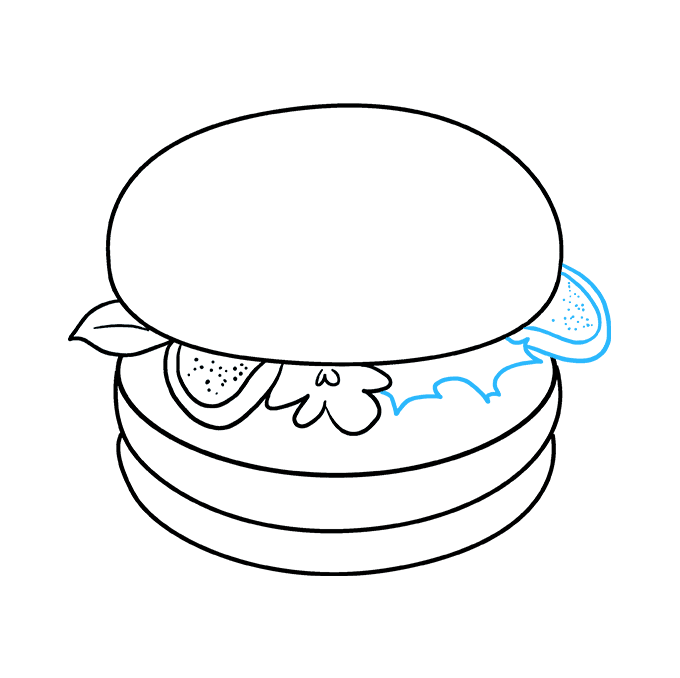 680x678 how to draw a burger - Burger Drawing