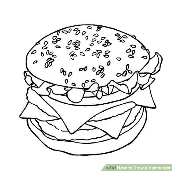 Burger Drawing at PaintingValley.com | Explore collection of Burger Drawing