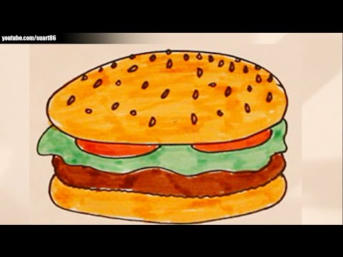 480x360 how to draw a burger - Burger Drawing