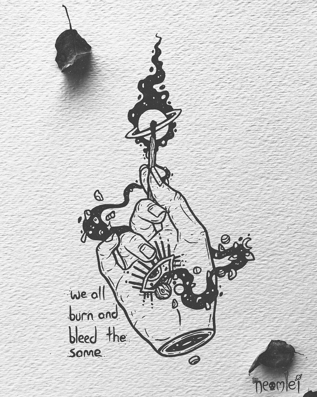 1080x1350 we all burn and bleed the we all get cut, bleed, and scar - Burn Drawing