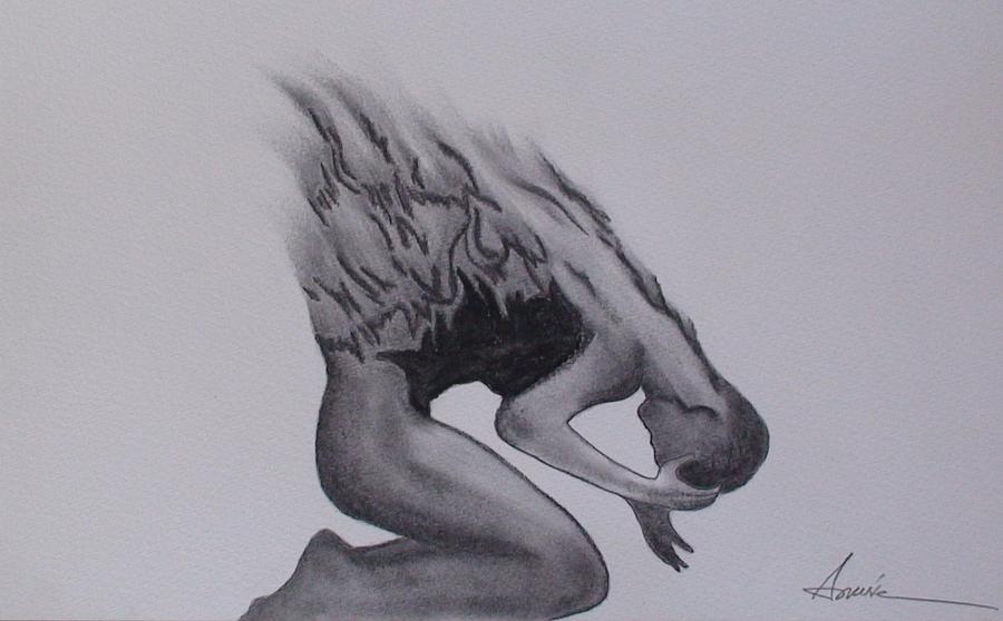 900x558 burn in flames drawing - Burn Drawing