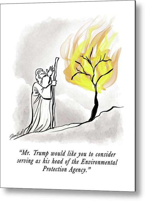 494x684 the burning bush metal print - Burning Bush Drawing