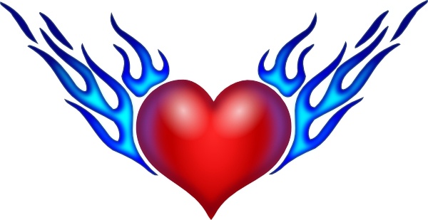 600x309 burning heart clip art free vector in open office drawing - Burning Heart Drawing
