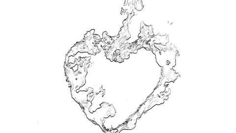 480x270 drawing burning heart stock video - Burning Heart Drawing