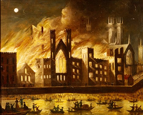 468x375 catherine winchester the burning of the houses of parliment - Burning House Drawing