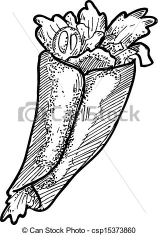 316x470 hand drawn burrito - Burrito Drawing