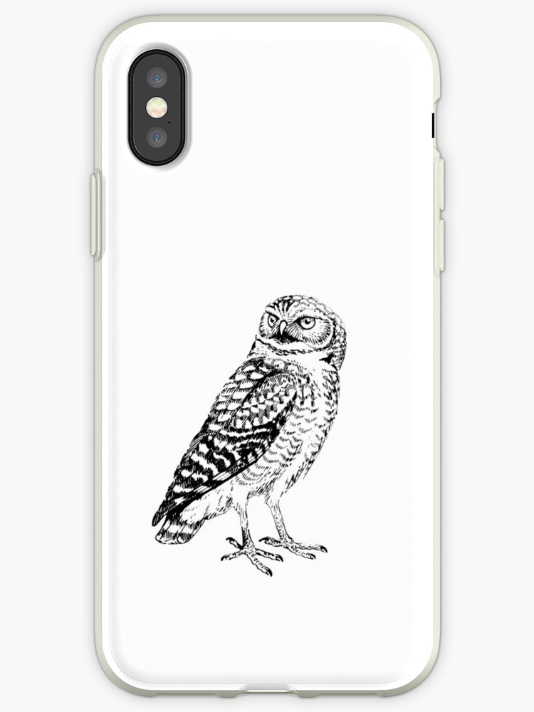 750x1000 Burrowing Owl Vintage Drawing Iphone Cases Covers - Burrowing Owl Drawing