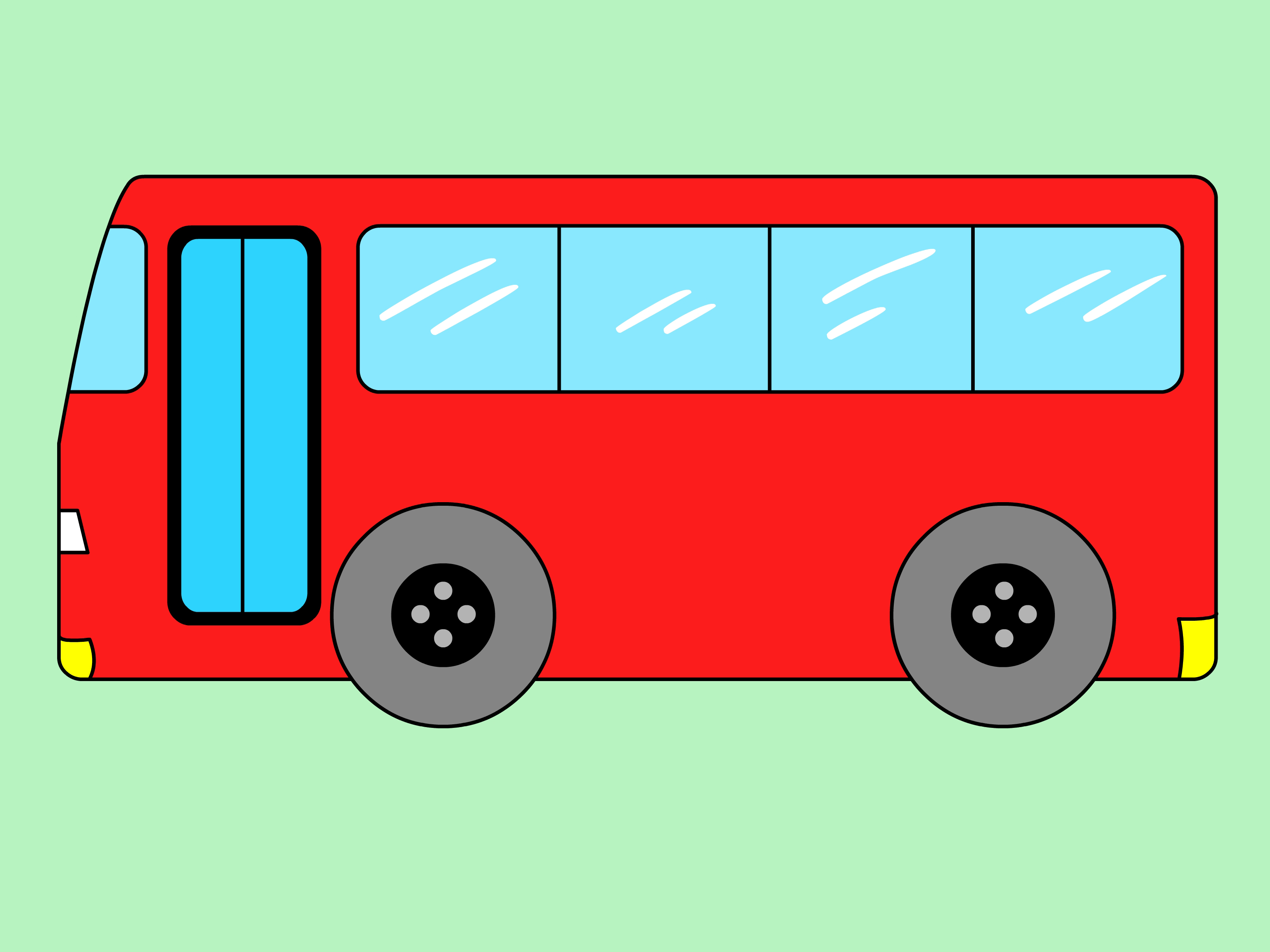 3200x2400 How To Draw A Bus Steps - Bus Cartoon Drawing