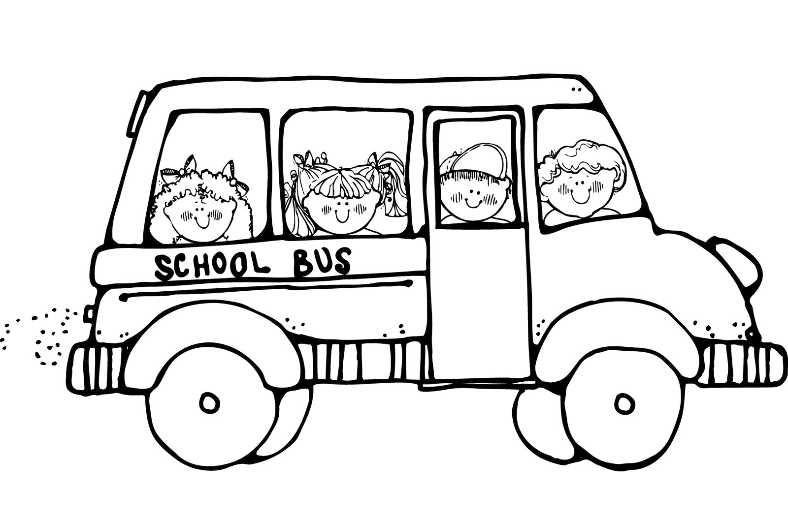 1600x1057 School Bus Coloring Pages Printable Lovely Cartoon Drawing - Bus Cartoon Drawing