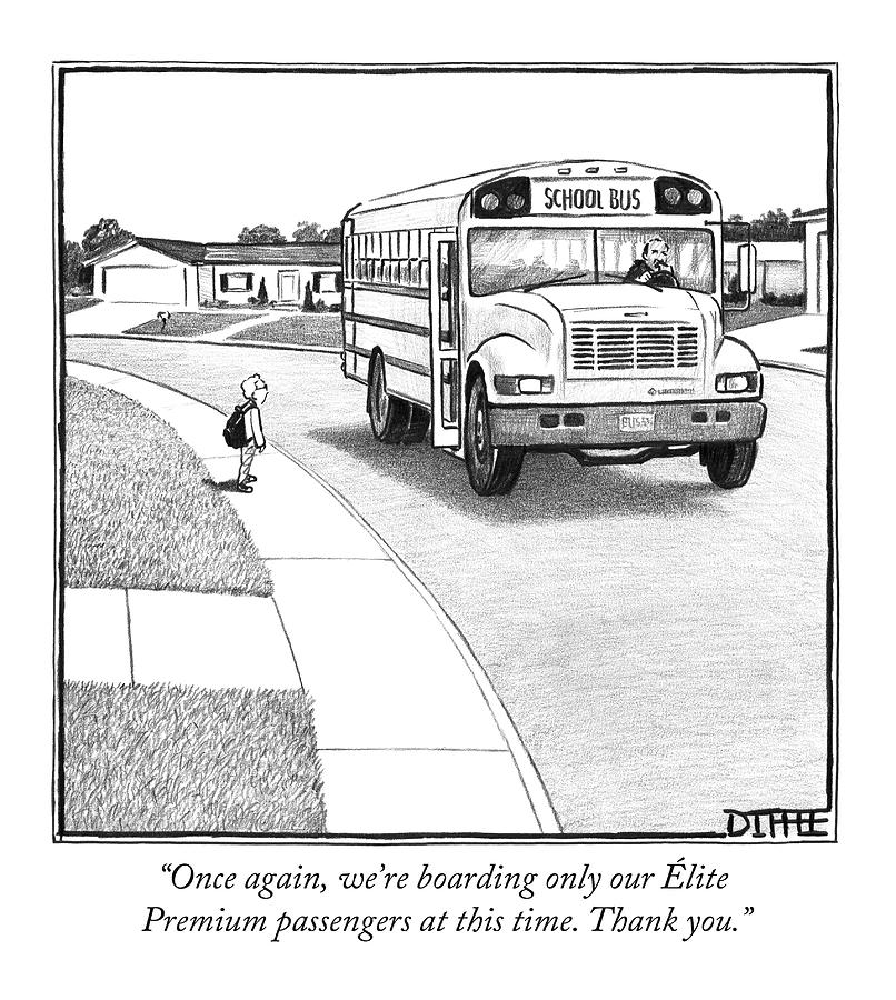 806x900 A Young Boy Waits Beside A School Bus - Bus Cartoon Drawing