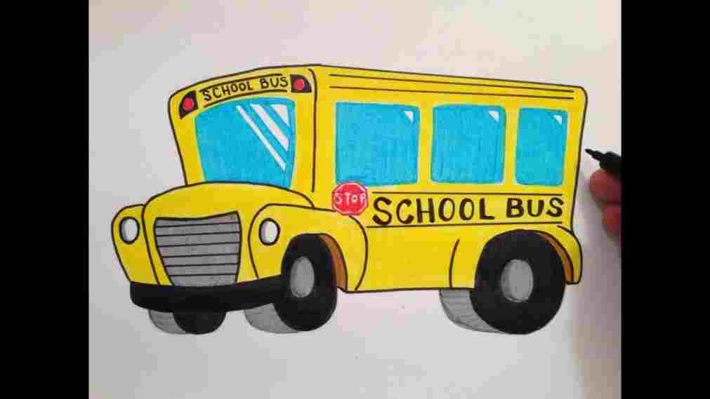 1011x569 How School Bus Cartoon Drawing To Draw A Cute Youtuberhyoutubecom - Bus Cartoon Drawing