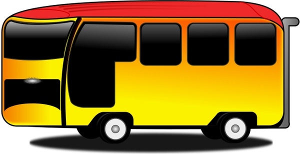 600x308 Bus Cartoon Free Vector In Open Office Drawing - Bus Cartoon Drawing