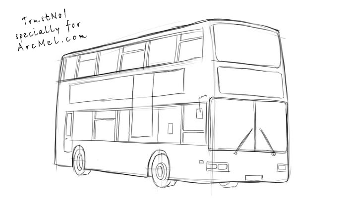 700x409 How To Draw A Bus Step - Bus Drawing