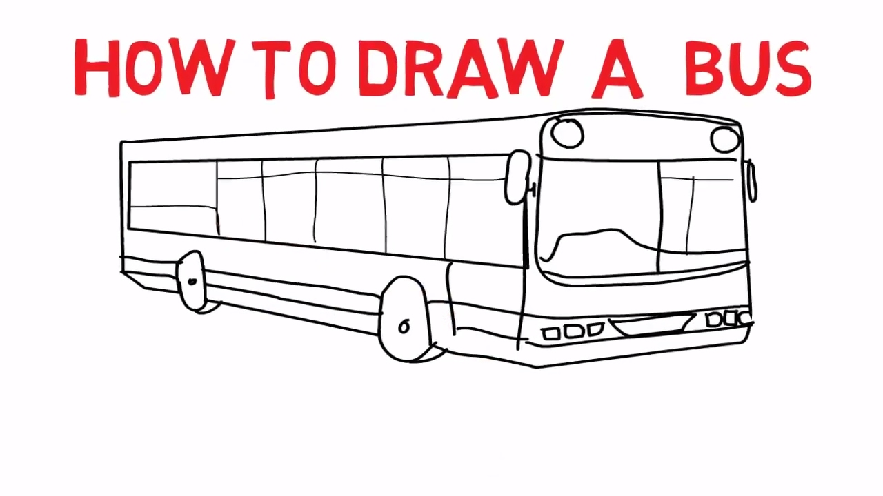 1280x720 bus sketch picture how to draw a bus sketch picture latest video - Bus Drawing Images