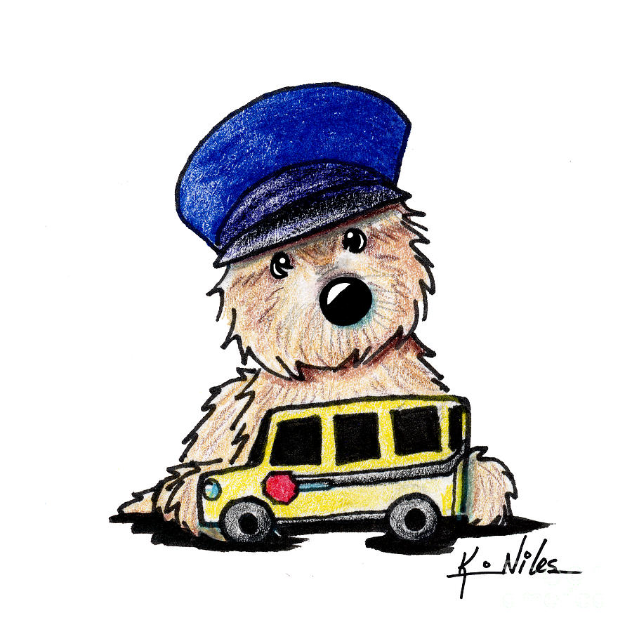 900x900 cairn terrier bus driver drawing - Bus Driver Drawing