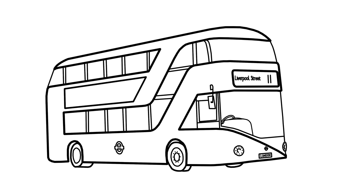 Bus Line Drawing at PaintingValley.com | Explore ...