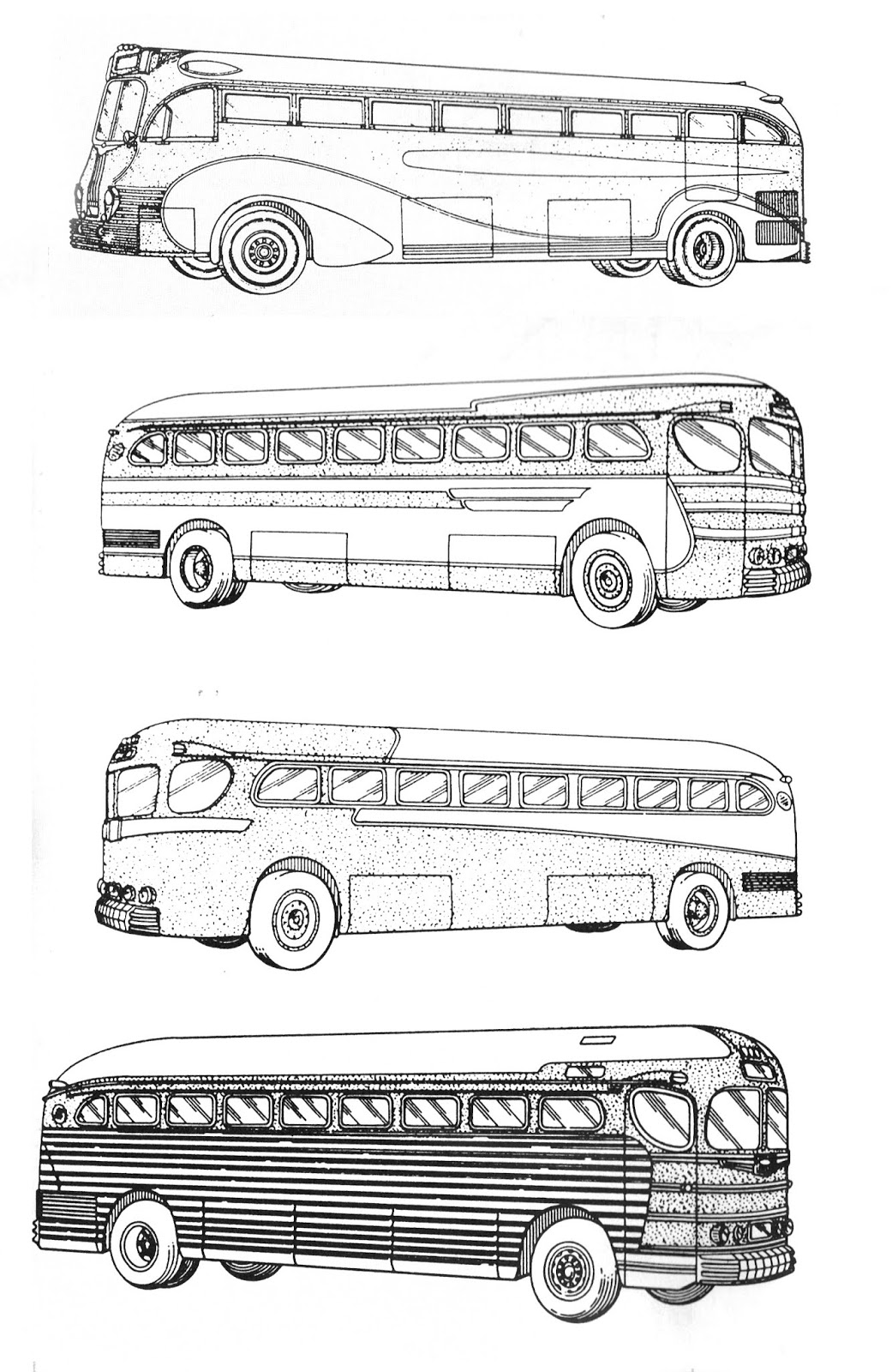 Greyhound Bus Line Drawing