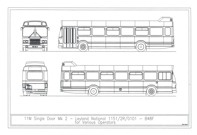 800x548 Scale Drawings - Bus Line Drawing