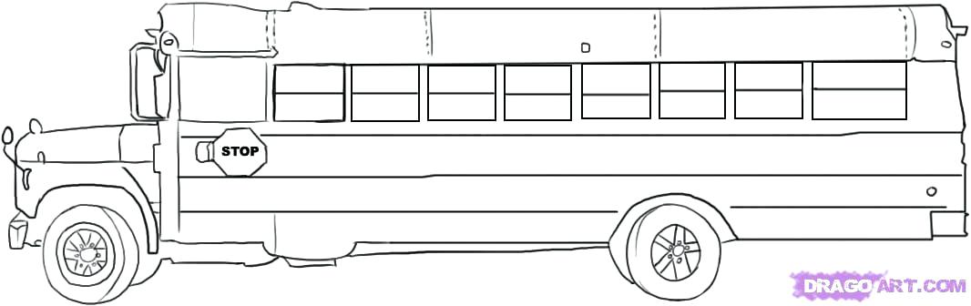 Bus Line Drawing at PaintingValley.com | Explore collection of Bus Line